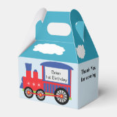 Jongen Choo Choo trein verjaardag Bedankdoosjes (Voorkant Zijde)