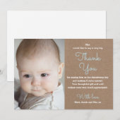 Jongen Christening/Baptisme Hartelijk dank Bedankkaart (Voorkant / Achterkant)