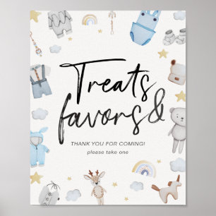 Jongen Clothes Stars Baby shower Treedt & Favors S Poster