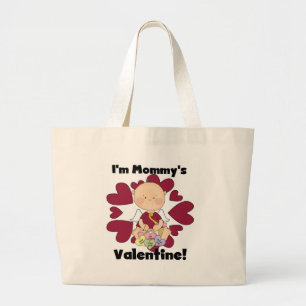 Jongen Cupid mama's Valentijn Tshirts Grote Tote Bag