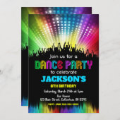 Jongen Dance Party Verjaardag Uitnodiging (Voorkant / Achterkant)