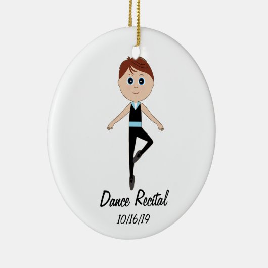 Jongen Dancer: Dance Overweging Herdenkingsornamen Keramisch Ornament (Rechts)