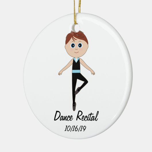 Jongen Dancer: Dance Overweging Herdenkingsornamen Keramisch Ornament (Links)