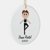 Jongen Dancer: Dance Overweging Herdenkingsornamen Keramisch Ornament (Rechts)
