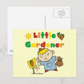 Jongen de T-shirts en de Giften van Weinig Tuinman Briefkaart (Voorkant / Achterkant)