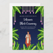 Jongen Dhoti Ceremonie digitale uitnodiging (Voorkant / Achterkant)