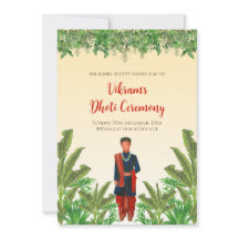 Jongen Dhoti ceremonie uitnodiging Pancha Kattu no