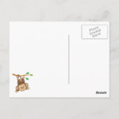 Jongen die aap zwaaien briefkaart (Achterkant)