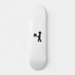 Jongen die Cowboy spelen - Kies achtergrondkleur Skateboard
