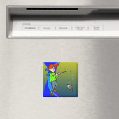 Jongen die een vis vangen magneet (Insitu (Vaatwasser))