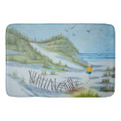 Jongen die het strand rondlopen badmat (Voorkant)