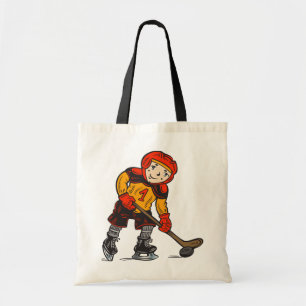 Jongen die Hockey spelen Tote Bag