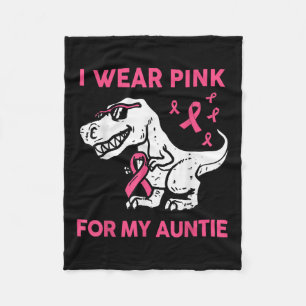 Jongen die ik roze Draag voor mijn tante Borstkank Fleece Deken