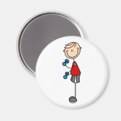 Jongen die Magneet uitoefent (Voorkant / Achterkant)