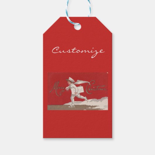 Jongen die Thunder_Cove kerstmis Skaten Cadeaulabel (Voorkant)