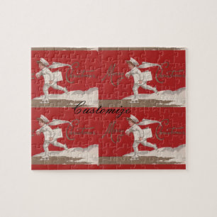 Jongen die Thunder_Cove kerstmis Skaten Legpuzzel