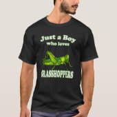 Jongen die van Grasshoppers Dierenvriend Grasshopp T-shirt (Voorkant)