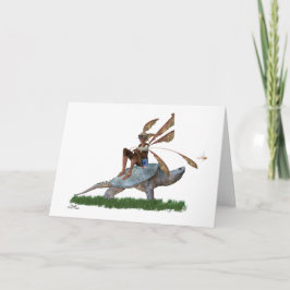 Jongen die vliegen op de Kaart van de schildpad