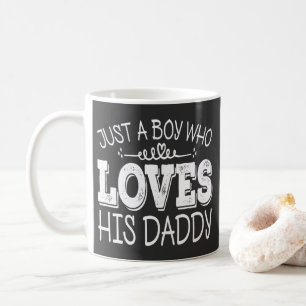 Jongen Die Zijn Coole Papa Verjaardagsfeest Liefhe Koffiemok