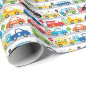 Jongen Dingen die Voertuignaamleeftijd verplaatsen Cadeaupapier (Rol Hoek)