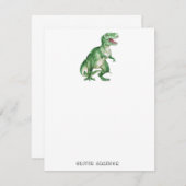 Jongen Dinosaur Notitiekaartje (Voorkant / Achterkant)