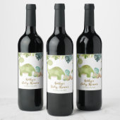 Jongen Dinosaurus Baby Shower Fles Etiket (Flessen)