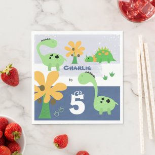 Jongen Dinosaurus Jurassic Verjaardagsfeest Servet