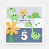 Jongen Dinosaurus Jurassic Verjaardagsfeest Servet (Voorkant)