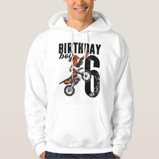 Jongen Dirt Bike 6e Verjaardagsfeestje Motocross 6 Hoodie