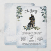 Jongen! Dog Baby shower Kaart (Voorkant / Achterkant)