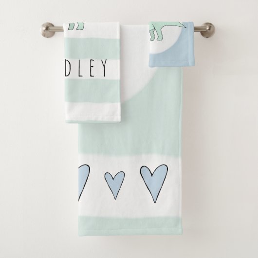 Jongen Doodle Triceratops Dinosaur Kinderen met na Bad Handdoek (Insitu)