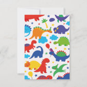 Jongen Drie Rex 3e Dinosaurus Verjaardag Kaart (Achterkant)