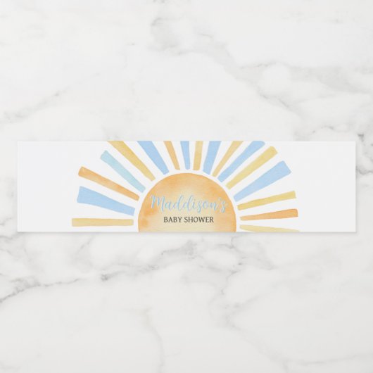 Jongen Een Kleine Straal van Zonneschijn Waterfles Etiket (Enkel label)