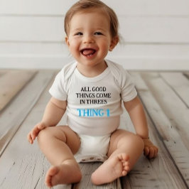 Jongen een stuk voor triplets, triplets cadeau ide romper