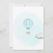 Jongen EenDerful Wereld Hete Luchtballon Eerste Ve Kaart (Achterkant)