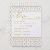 Jongen eerste communiqué-uitnodiging kaart (Voorkant / Achterkant)