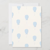 Jongen Elephant Blue Waterverf Baby shower Kaart (Achterkant)