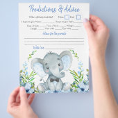 Jongen Elephant Bow Stropdas Baby shower Double Ga Flyer (Hand)