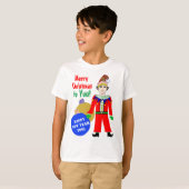 Jongen Elf kerstversieringen T-shirt (Voorkant volledig)