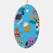 jongen emoji keramisch ornament (Rechts)