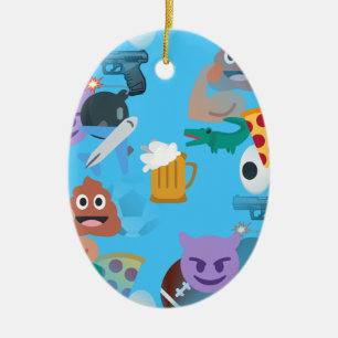 jongen emoji keramisch ornament