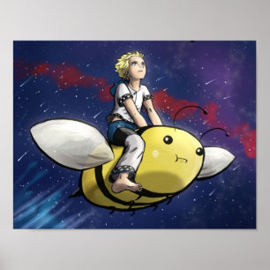 Jongen en bijen poster