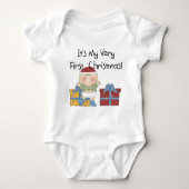 Jongen en Cadeaus, eerste kersthemden en cadeautje Romper (Voorkant)