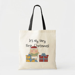 Jongen en Cadeaus, eerste kersthemden en cadeautje Tote Bag