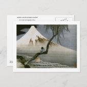 Jongen en de berg Fuji Hokusai Briefkaart (Voorkant / Achterkant)