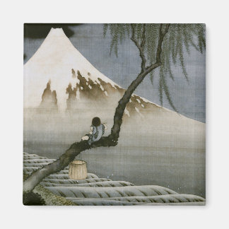 Jongen en de berg Fuji Hokusai Magneet