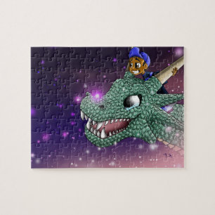 Jongen en Dragon Puzzle Legpuzzel