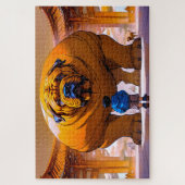 Jongen en grote hond legpuzzel (Verticaal)