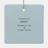 Jongen en hond Memorial Keramisch Ornament (Achterkant)