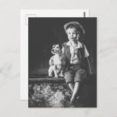 Jongen en honden briefkaart (Voorkant / Achterkant)